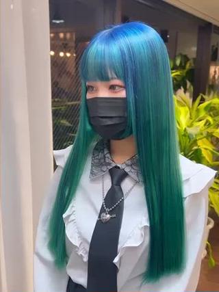 大阪/心斎橋/ブリーチ/ケアブリーチ/髪質改善/学割U24/韓国/ハイトーン/ダブルカラー/透明感/抜け感/デザインカラー/レイヤーカット/イルミナカラー 【心斎橋/大阪カラー】