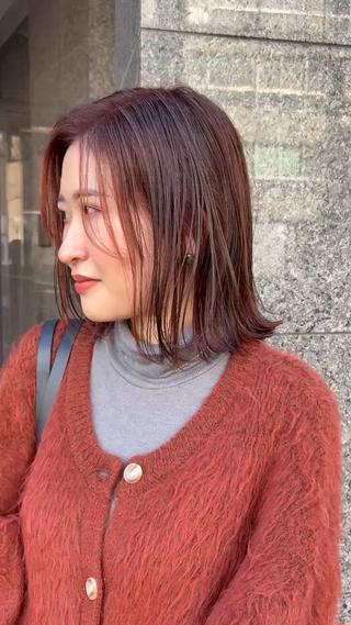 ミディアム カラー 足立 武巳（金山Ciel）のヘアスタイル