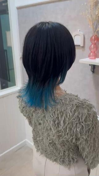 ブルーブラックとインナーをターコイズカラーにしました！
カウンセリングや撮影OKな方限定で5000円でさせていただいてます！
興味ある方ご連絡お待ちしております！ 