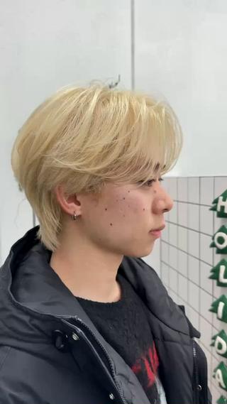 ミディアム カラー メンズ 関 京磨のヘアスタイル