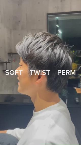 ショート パーマ メンズ PLUSISM Velen所属・高橋嵐 プラスイズムヴェレンのヘアスタイル