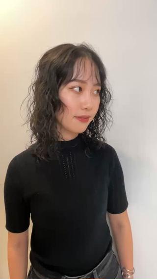 セミロング パーマ 堀江/心斎橋/西大橋 四ツ橋【Vers】のヘアスタイル