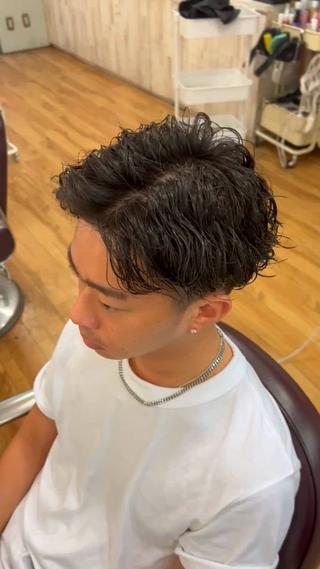 ショート パーマ メンズ 湘南のパーマ職人 🔥清水琉葵🔥のヘアスタイル
