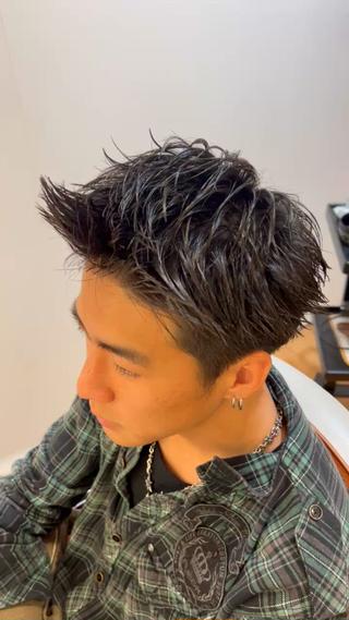 ショート メンズ 湘南のパーマ職人 🔥清水琉葵🔥のヘアスタイル