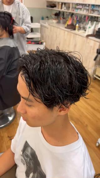 ショート パーマ メンズ 湘南のパーマ職人 🔥清水琉葵🔥のヘアスタイル