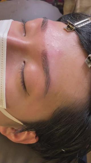 間引きで、濃さを均一にし、左右差をできる限り無くした仕上がりです◎ 