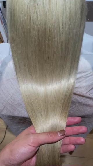 艶感MAX髪質改善。繰り返せば繰り返すほど毛髪強度を高めてくれるのでダメージで諦めていた施術も今後できるようにしていきます。 