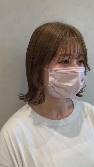 ミディアム カラー ヘアアレンジ ayumi🌈 インナーカラー🌈のヘアスタイル