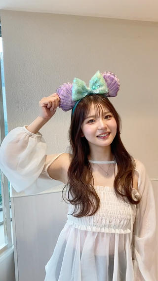 セミロング カラー ヘアアレンジ RIHO/愛されモテ /透明感カラーのヘアスタイル