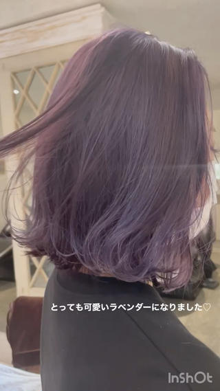 1ブリーチでできる透明感ラベンダー♡
before after♡ 