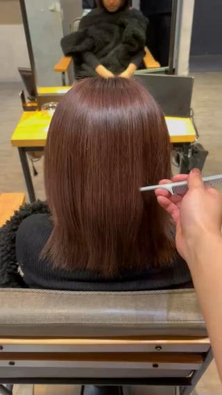 ミディアム 艶髪/縮毛矯正 /hikaruのヘアスタイル