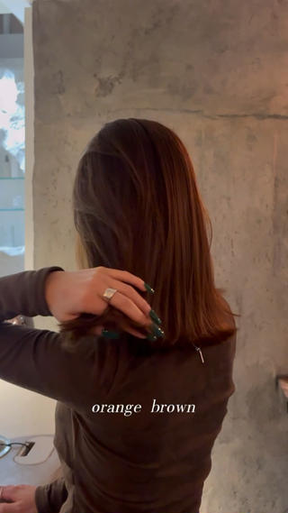 𝐨𝐫𝐚𝐧𝐠𝐞 𝐛𝐫𝐨𝐰𝐧.
#オレンジブラウン
#艶カラー
#透明感カラー
#仙台