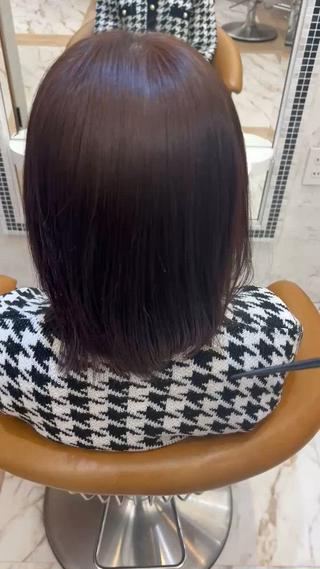 ミディアム 縮毛矯正/ブリーチ なしダブルカラー輝希のヘアスタイル