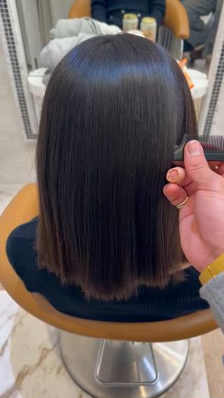 ミディアム 縮毛矯正/ブリーチ なしダブルカラー輝希のヘアスタイル