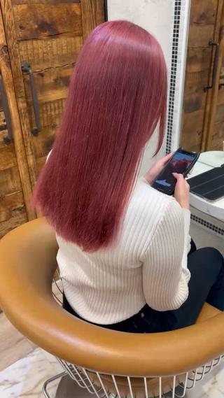 ロング 縮毛矯正/ブリーチ なしダブルカラー輝希のヘアスタイル