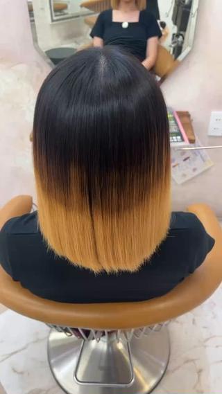 ミディアム 縮毛矯正/ブリーチ なしダブルカラー輝希のヘアスタイル