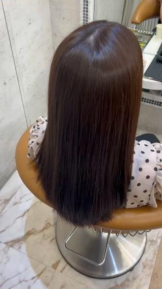 ロング 縮毛矯正/ブリーチ なしダブルカラー輝希のヘアスタイル