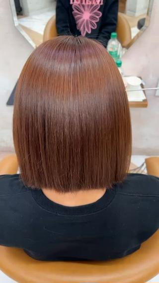 ショート 縮毛矯正/ブリーチ なしダブルカラー輝希のヘアスタイル