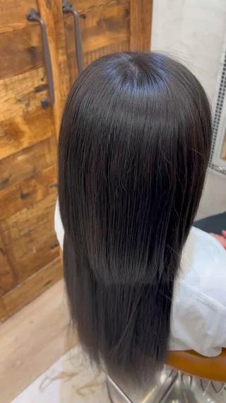 ロング 縮毛矯正/ブリーチ なしダブルカラー輝希のヘアスタイル