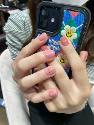 ちゅるんピンク×ゴールド 