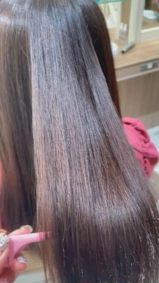 ロング カラー パーマ 韓国ヘアメイク🎀/ 縮毛矯正✨山本媛香のヘアスタイル