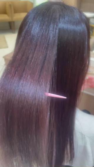 ロング カラー パーマ 韓国ヘアメイク🎀/ 縮毛矯正✨山本媛香のヘアスタイル