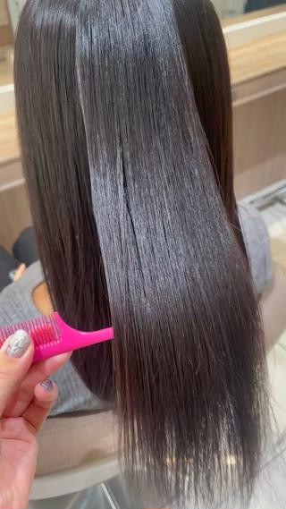 ロング パーマ 韓国ヘアメイク🎀/ 縮毛矯正✨山本媛香のヘアスタイル