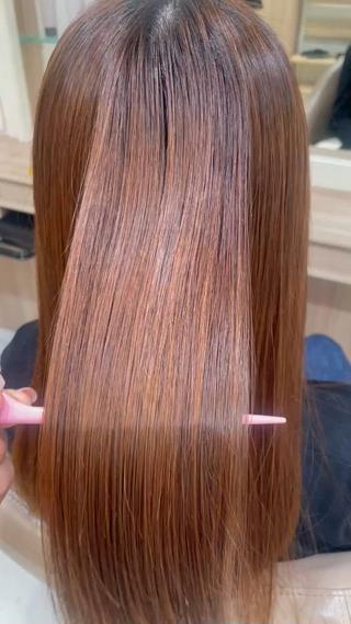 ロング パーマ 韓国ヘアメイク🎀/ 縮毛矯正✨山本媛香のヘアスタイル