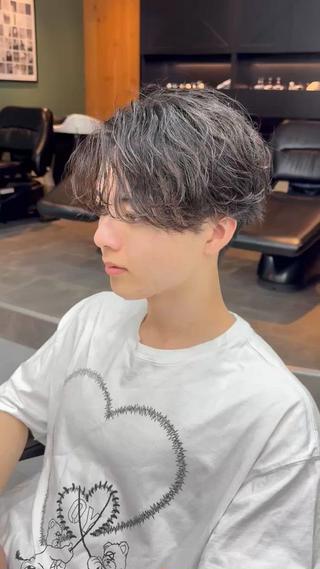 パーマ メンズ シャドウパーマ/ 波巻パーマYu-Kiのヘアスタイル