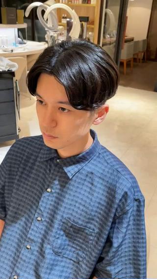 カット＋センターパートパーマ 