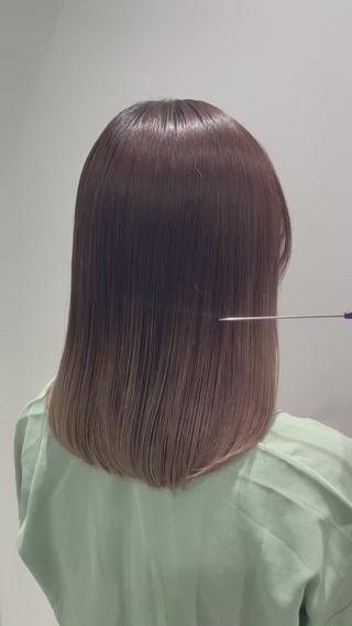 ミディアム Ella所属・nana【艶髪】/ レイヤー/縮毛矯正のヘアスタイル