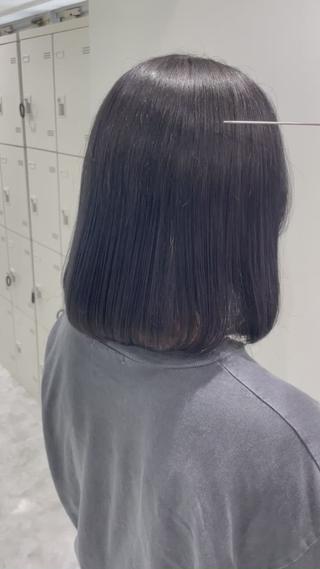 ミディアム カラー Ella所属・nana【艶髪】/ レイヤー/縮毛矯正のヘアスタイル