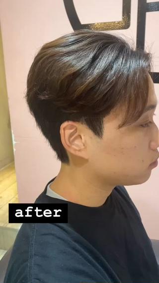 猫っ毛で生え癖が気になる方です
前髪はアップパーマ・刈り上げ部分はダウンパーマでストレスなくQOL爆上がりです 