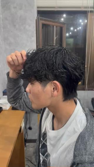 ミディアム パーマ メンズ 錦糸町/毛流れ パーマ特化/NORIのヘアスタイル