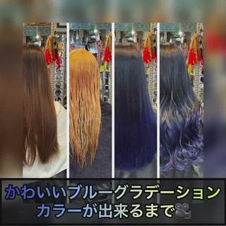 ケアブリーチ使用でブルーグラデーションカラー

髪に良いものをオススメしております
#ブリーチカラー　#ブルーカラー　#ブルーグラデーション　
#グラデーションカラー　#外国人風カラー　#原色カラー
#ブルーアッシュ　#ケアブリーチ　#原宿美容室
#アレスインターナショナル 