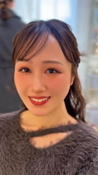 ブライダルフォトのお客様のヘアメイク
イエベ秋メイク可愛い、、
チーク濃いめが多幸感増し増し
最近は毎日メイクの予約が多くて楽しいです
 