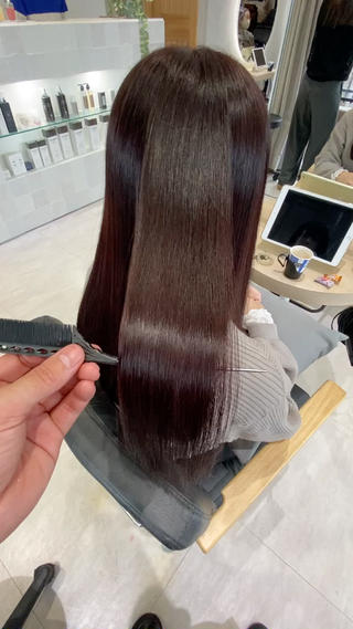 セミロング カラー ヘアアレンジ men'ssalon Zina天神所属・✨髪質改善/顔周りカ ット/縮毛矯正✨三隅のヘアスタイル