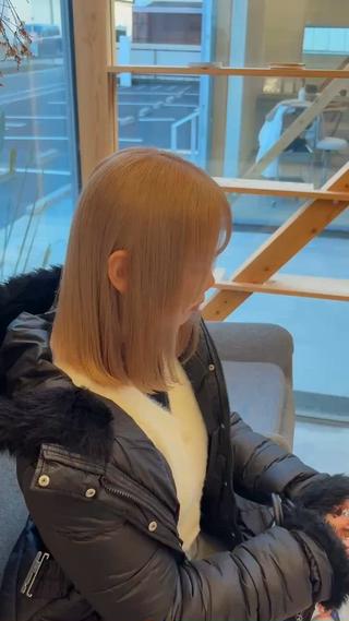 ミディアム カラー TEMIL HAIR 愛莉のヘアスタイル