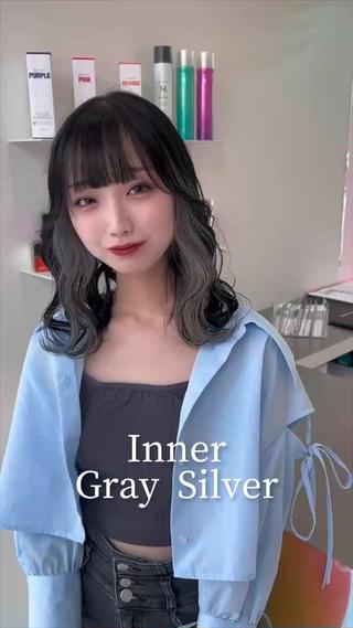 ミディアム カラー 韓国スタイル🇰🇷 トレンドレイヤー🪡のヘアスタイル