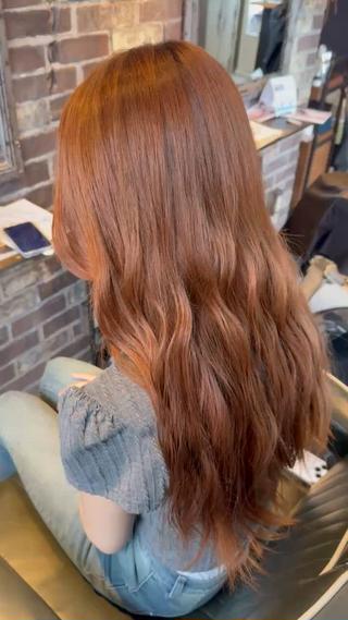 ロング カラー 田中 叶夢のヘアスタイル