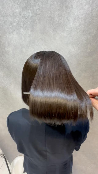 ミディアム 🔸縮毛矯正/髪質 改善カラー石崎🔸のヘアスタイル