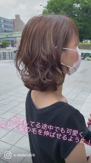 ミディアム カラー 髪質改善 大内翔太のヘアスタイル