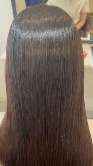 ロング カラー パーマ Naru┆川西能勢口 ┆髪質改善のヘアスタイル