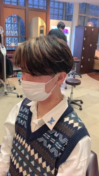 カラー パーマ メンズ カットが上手い 💇‍♂🌸サク🌸のヘアスタイル