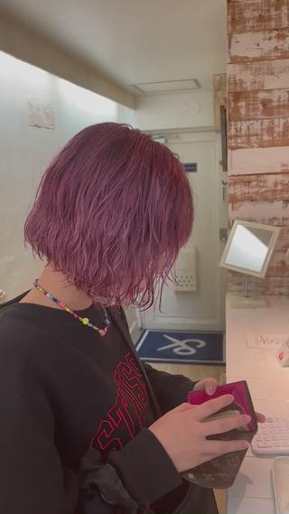 ショート カラー 退色まで透明感ある ダブルカラー/リクのヘアスタイル