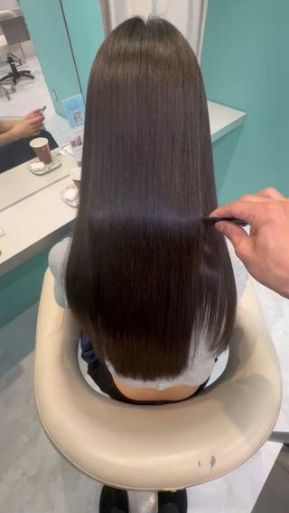 ロング 髪質改善ストレート/レイヤーカット/Lee  Horie所属・髪質改善&縮毛矯正 池本　有宏のヘアスタイル