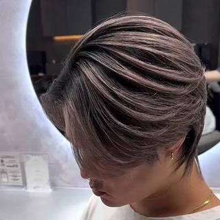 カラー メンズ メンズパーマ🔵 ハイトーン✨原田慎也のヘアスタイル