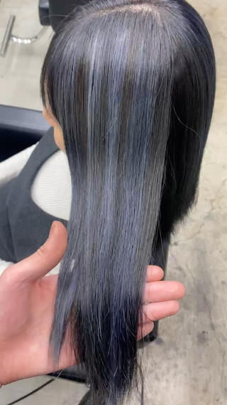 セミロング カラー メンズカット/パーマ 艶カラーTAIGA︎のヘアスタイル