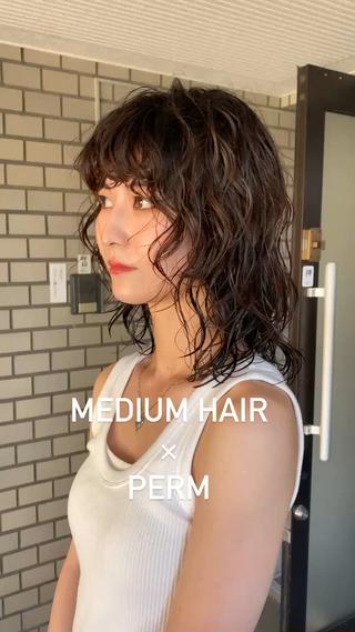 ミディアム パーマ GATTACA所属・KEI gattacaのヘアスタイル