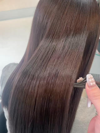 セミロング カラー ボブ/艶カラー/ 暖色/Natsukiのヘアスタイル